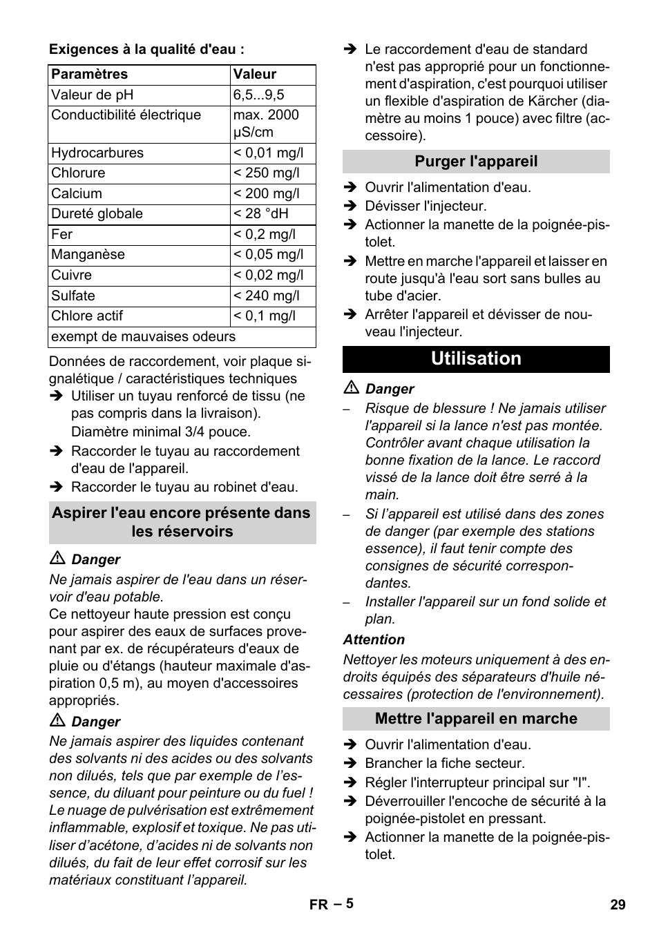 Utilisation | Karcher HD 16-15-4 Cage Plus User Manual | Page 29 / 316