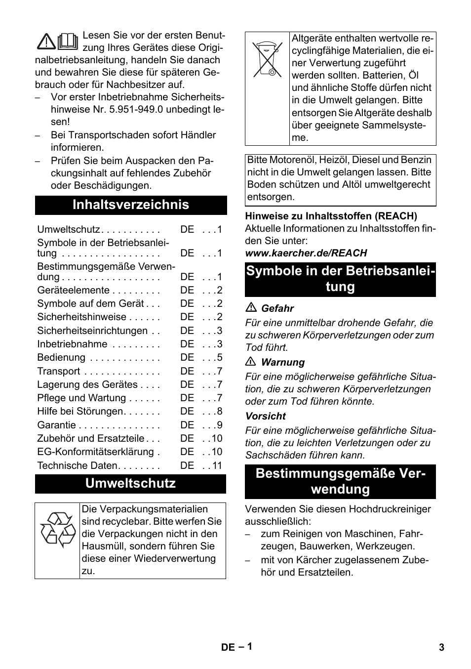 Karcher HD 16-15-4 Cage Plus User Manual | Page 3 / 316