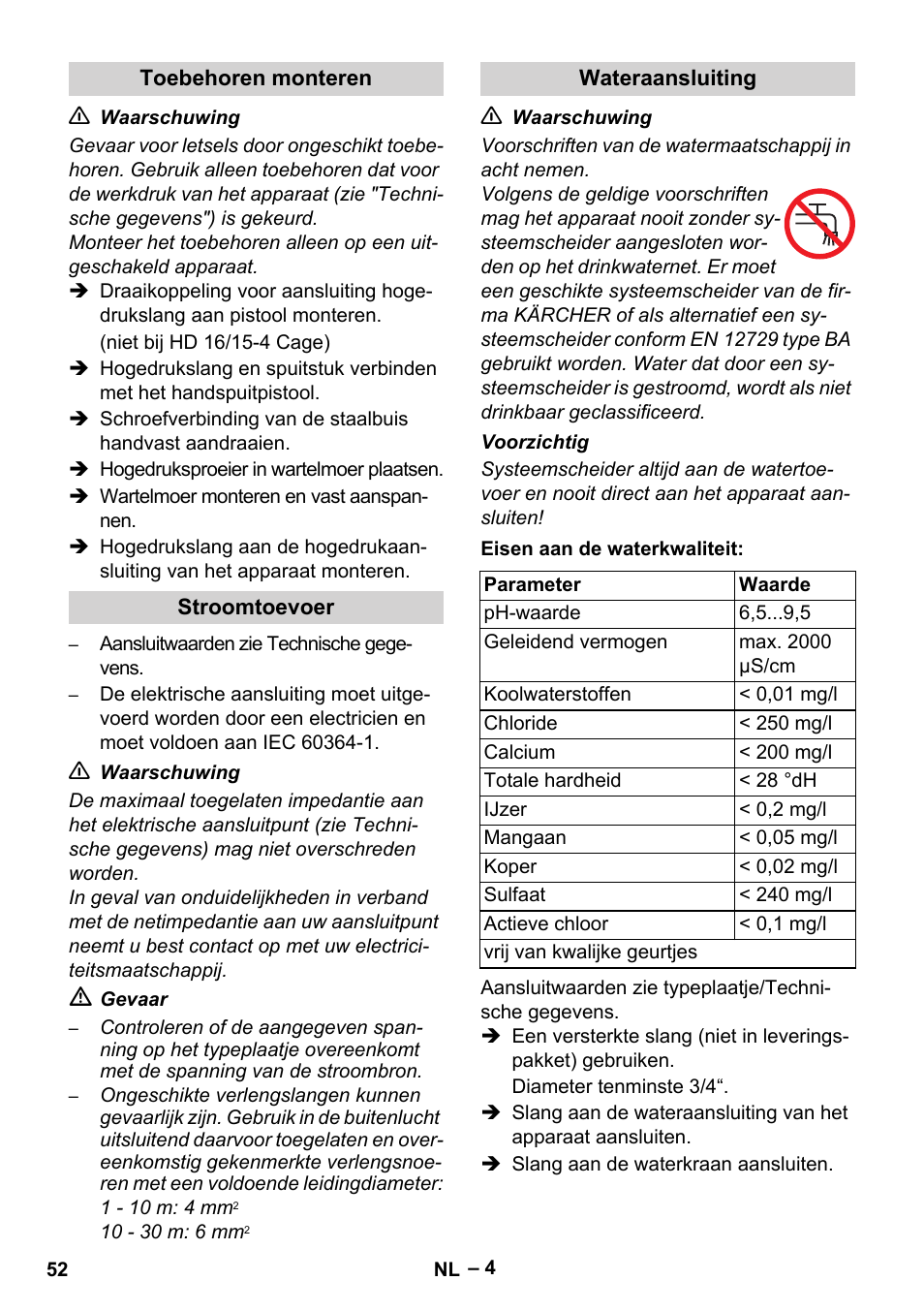 Karcher HD 16-15-4 Cage Plus User Manual | Page 52 / 316