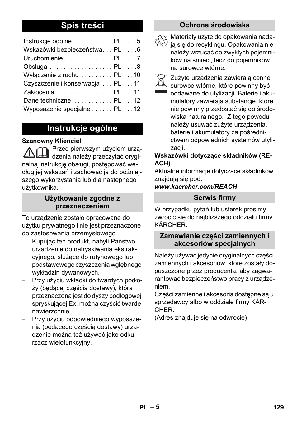 Karcher SE 4001 User Manual | Page 129 / 222