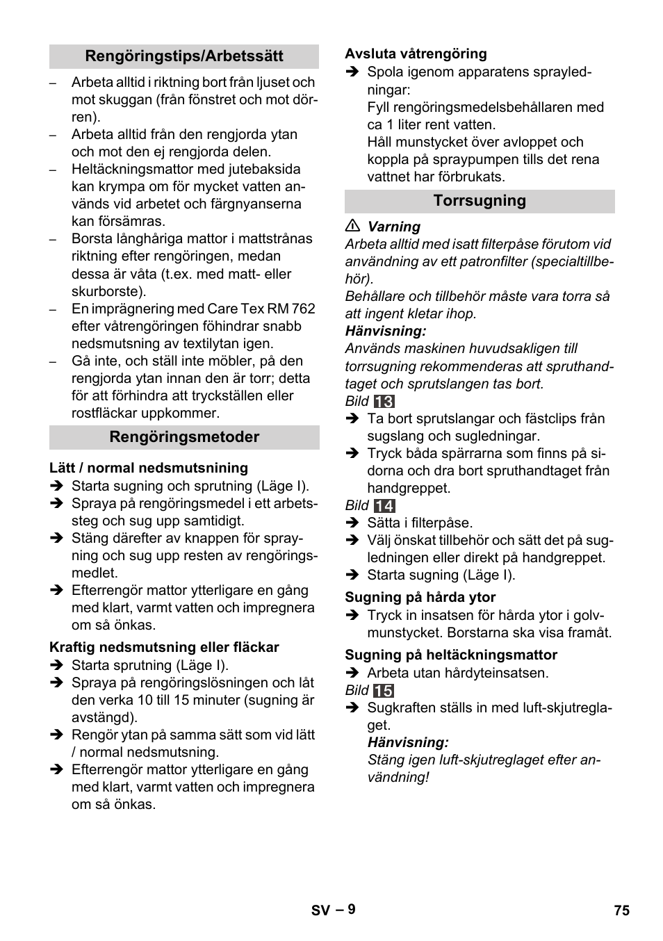 Karcher SE 4001 User Manual | Page 75 / 222