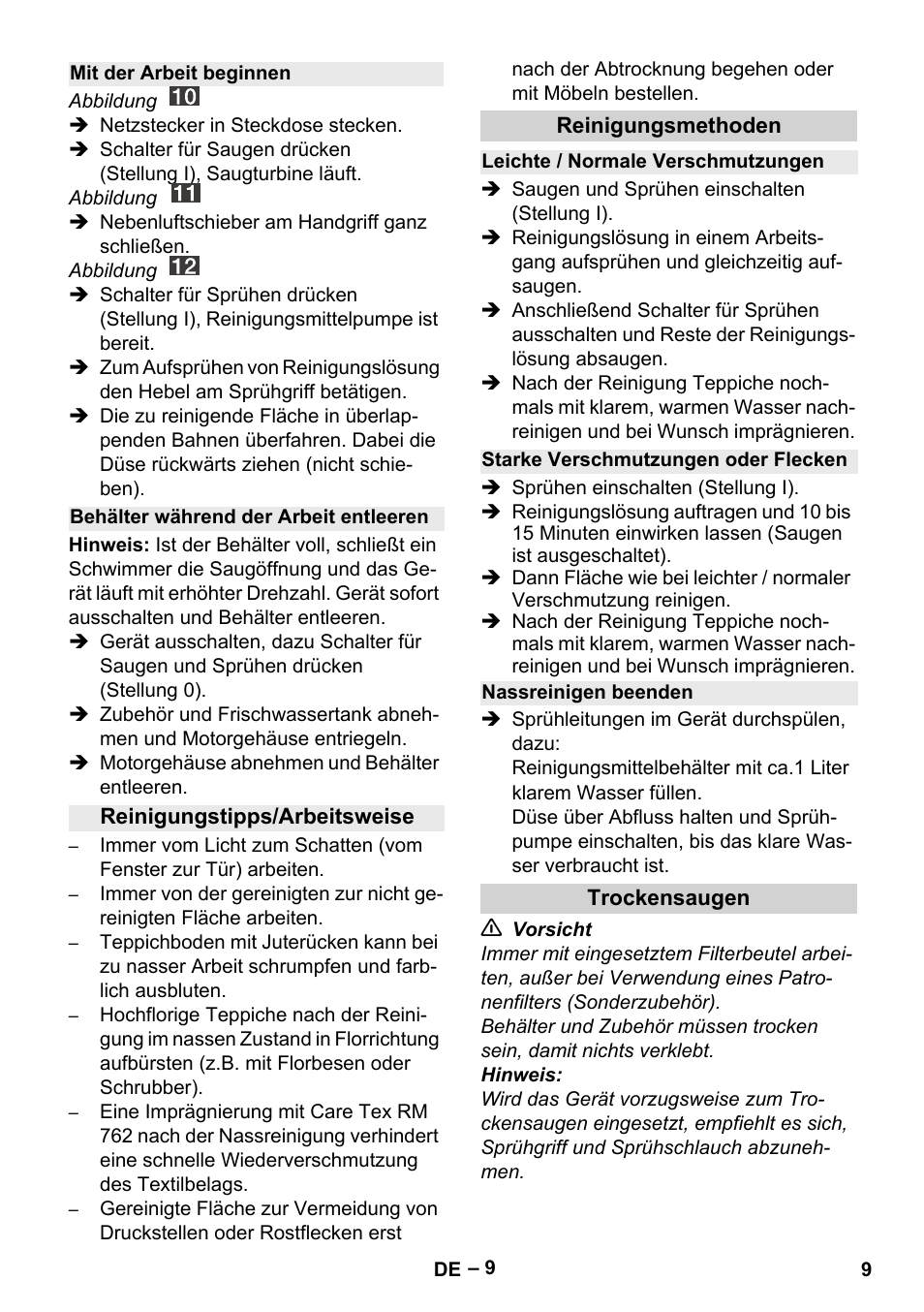 Karcher SE 4001 User Manual | Page 9 / 222