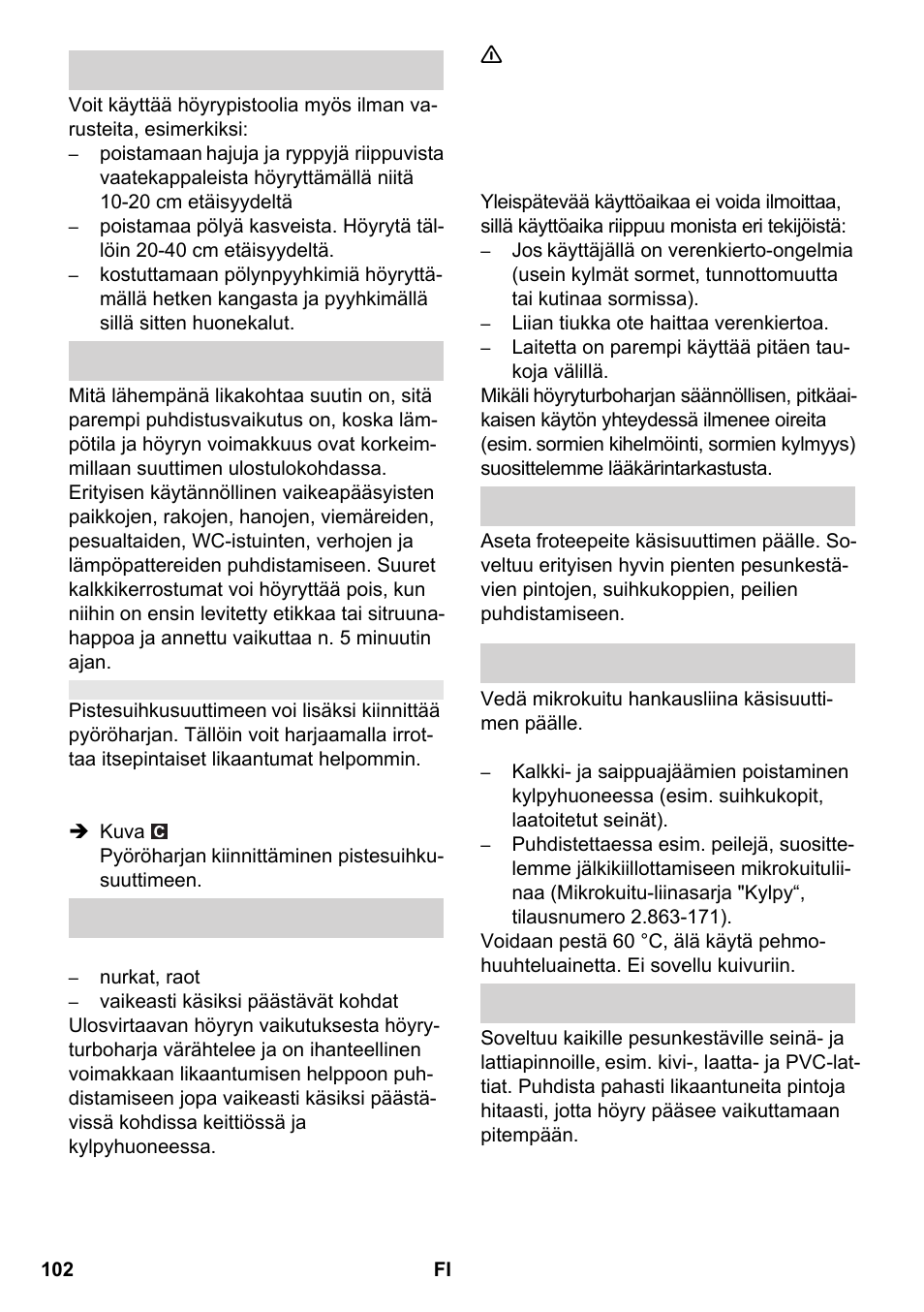 Karcher SC 2-550 C EU User Manual | Page 102 / 266