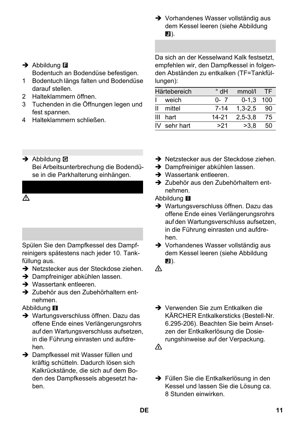 Pflege und wartung | Karcher SC 2-550 C EU User Manual | Page 11 / 266