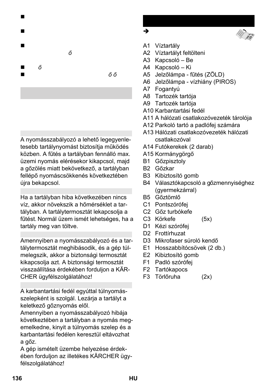 Készülék leírása | Karcher SC 2-550 C EU User Manual | Page 136 / 266