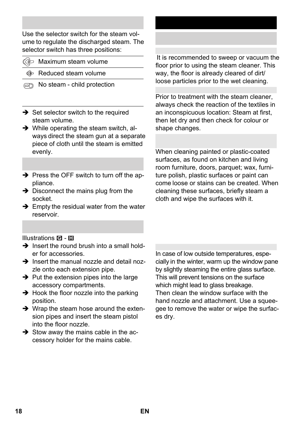 How to use the accessories | Karcher SC 2-550 C EU User Manual | Page 18 / 266