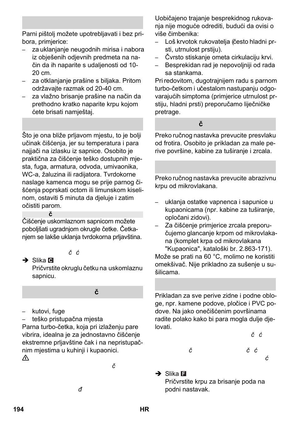 Karcher SC 2-550 C EU User Manual | Page 194 / 266