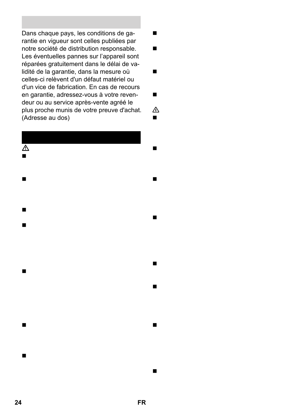 Consignes de sécurité | Karcher SC 2-550 C EU User Manual | Page 24 / 266