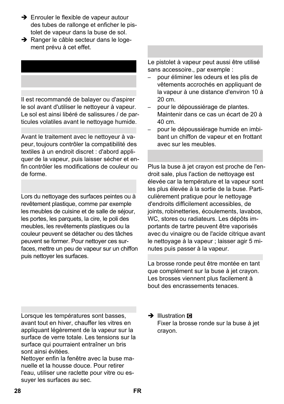 Utilisation des accessoires | Karcher SC 2-550 C EU User Manual | Page 28 / 266