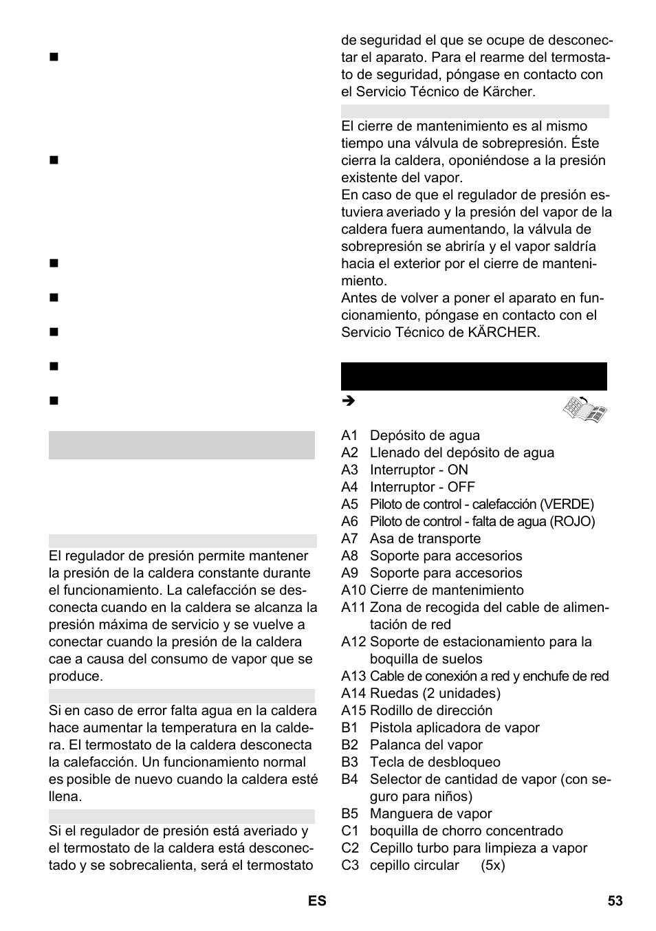 Descripción del aparato | Karcher SC 2-550 C EU User Manual | Page 53 / 266