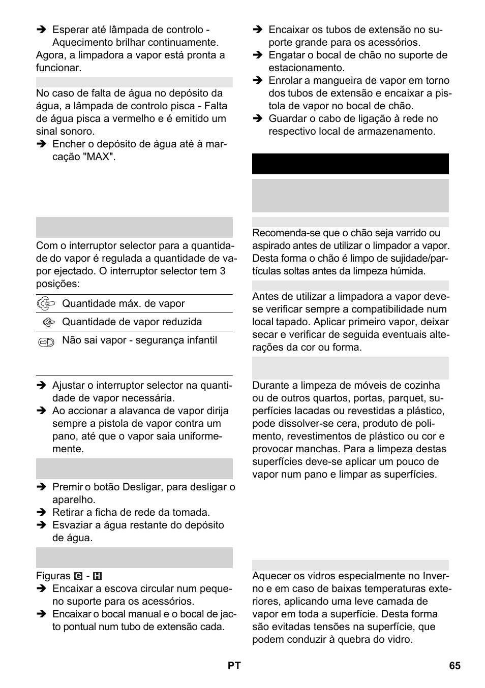 Aplicação dos acessórios | Karcher SC 2-550 C EU User Manual | Page 65 / 266