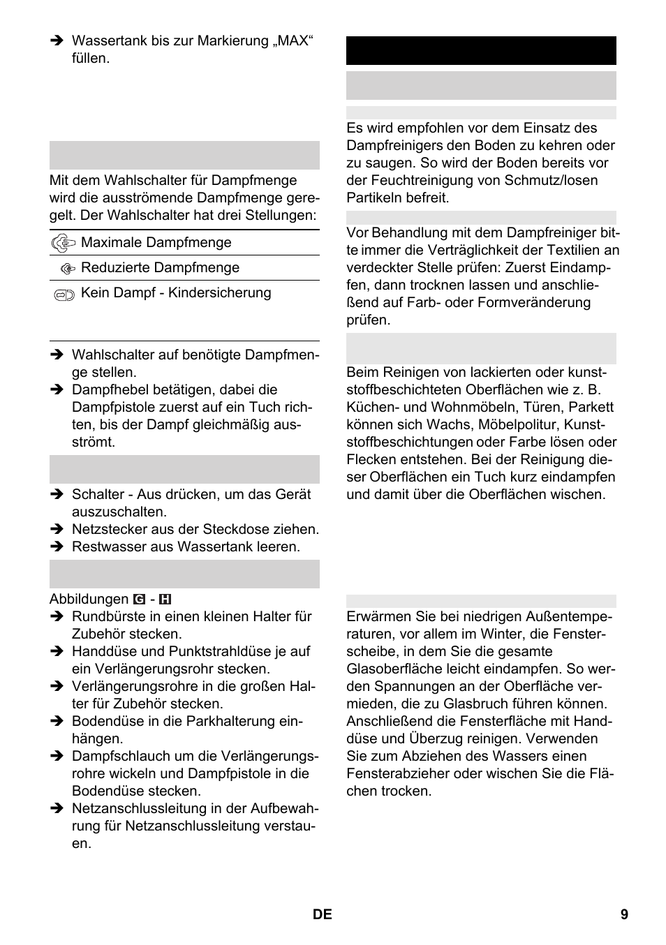 Anwendung des zubehörs | Karcher SC 2-550 C EU User Manual | Page 9 / 266