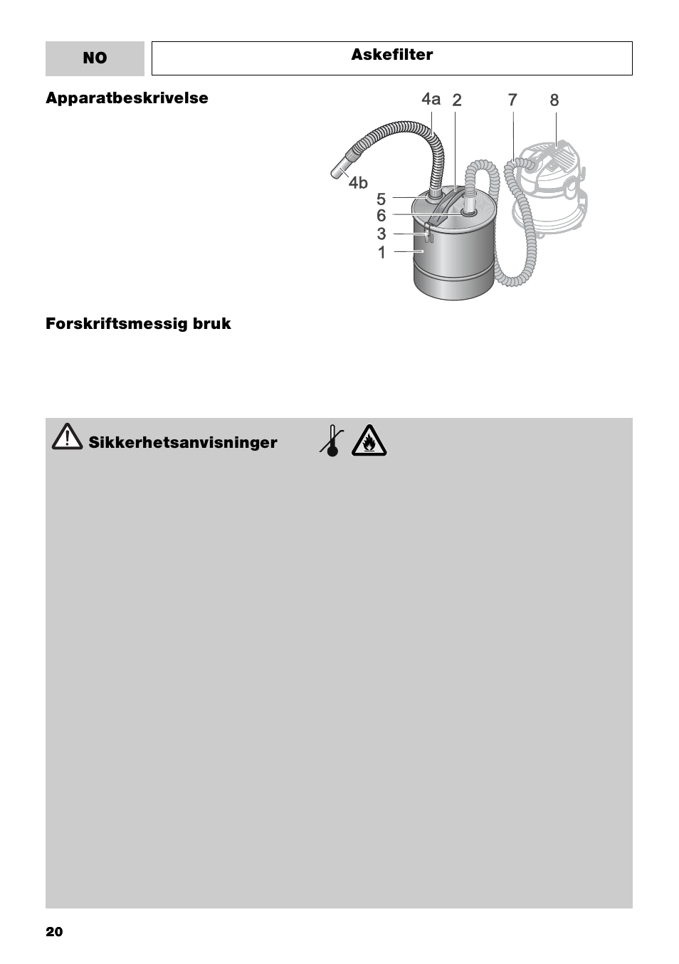 Karcher Filtr na hrubé nečistoty a popel Basic User Manual | Page 20 / 60