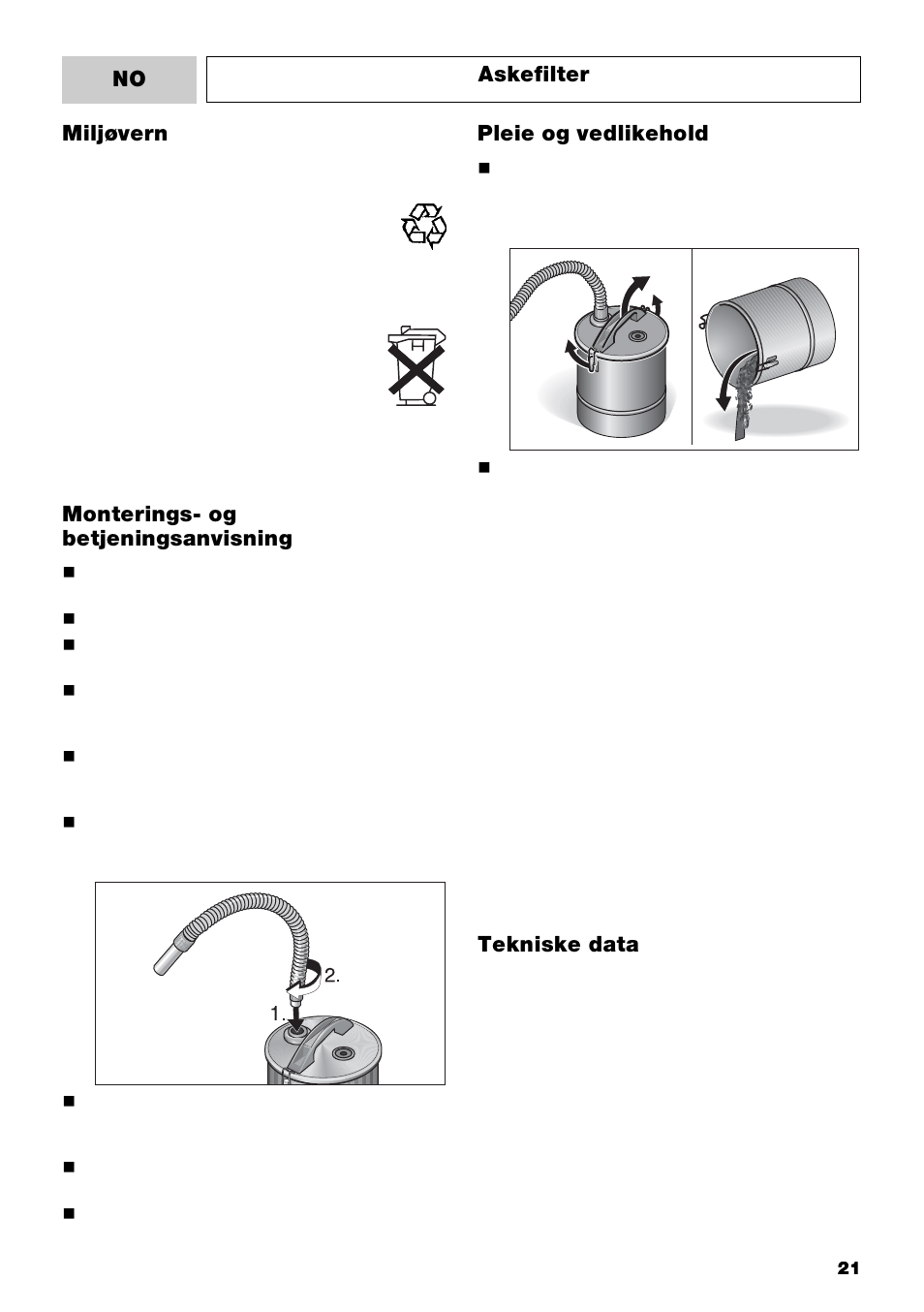 Karcher Filtr na hrubé nečistoty a popel Basic User Manual | Page 21 / 60