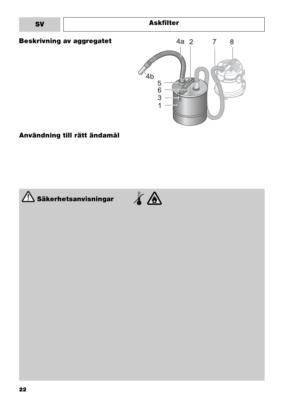 Karcher Filtr na hrubé nečistoty a popel Basic User Manual | Page 22 / 60