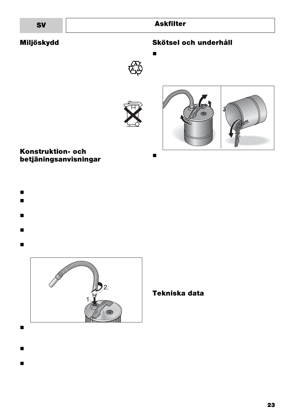 Karcher Filtr na hrubé nečistoty a popel Basic User Manual | Page 23 / 60