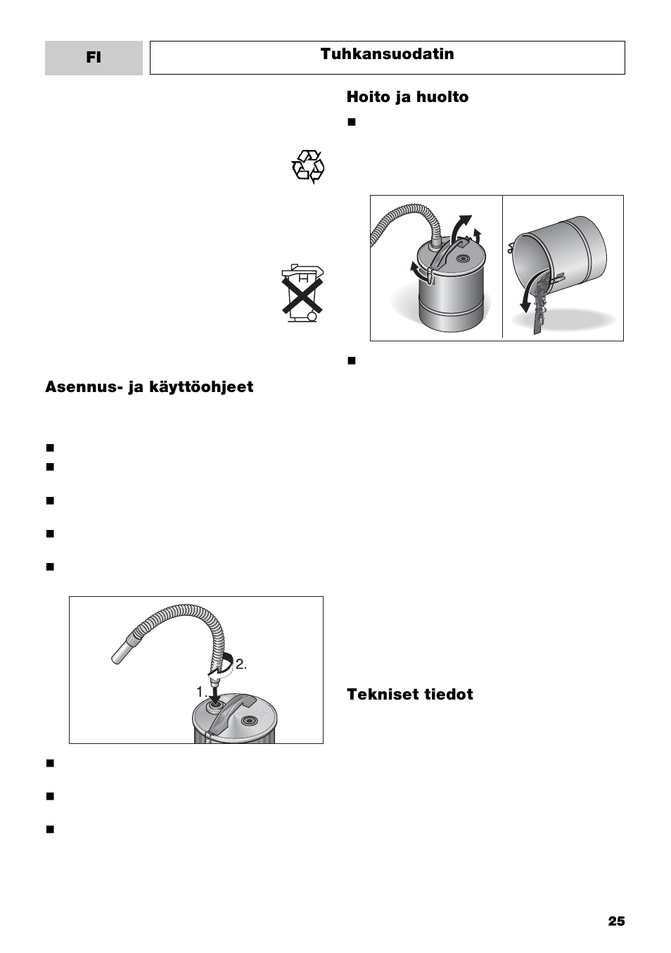 Karcher Filtr na hrubé nečistoty a popel Basic User Manual | Page 25 / 60