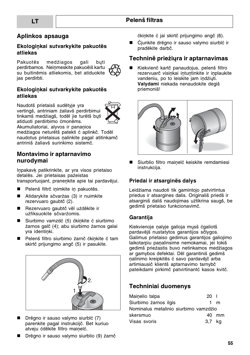 Karcher Filtr na hrubé nečistoty a popel Basic User Manual | Page 55 / 60