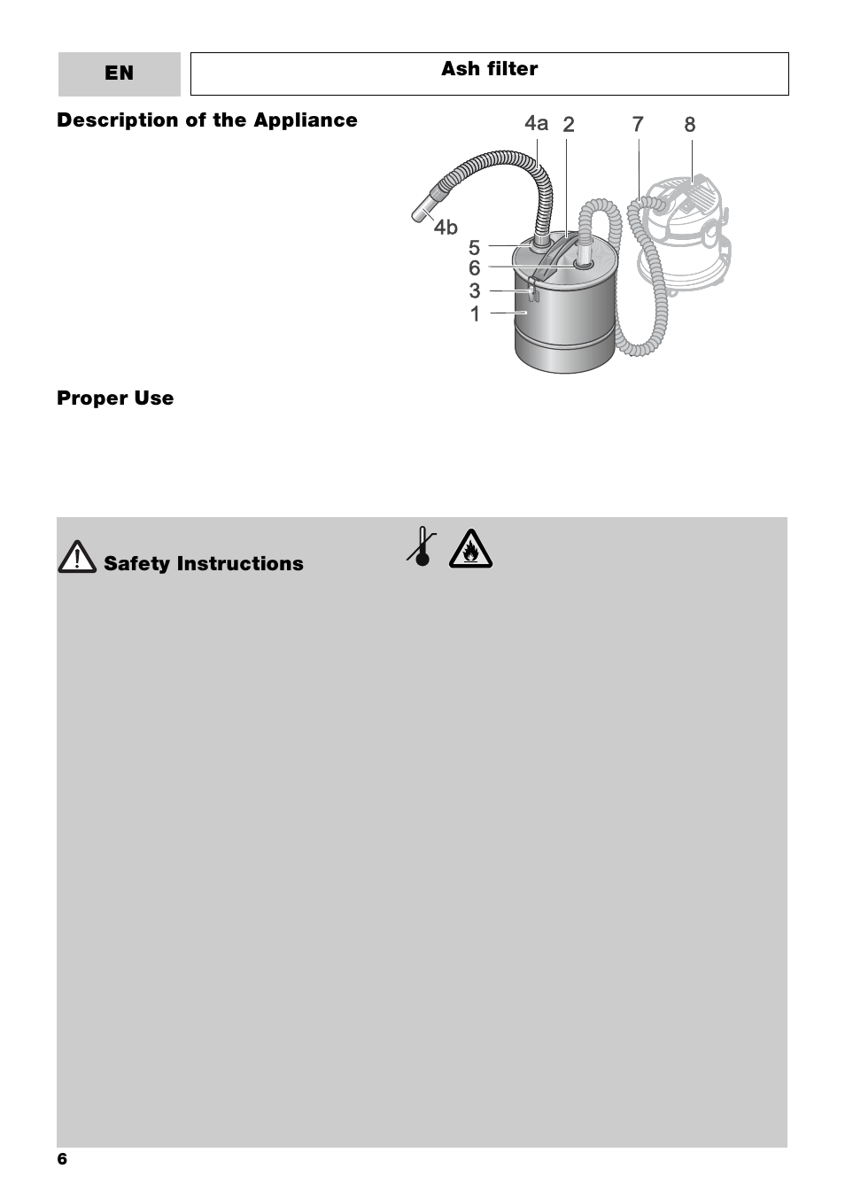 Karcher Filtr na hrubé nečistoty a popel Basic User Manual | Page 6 / 60