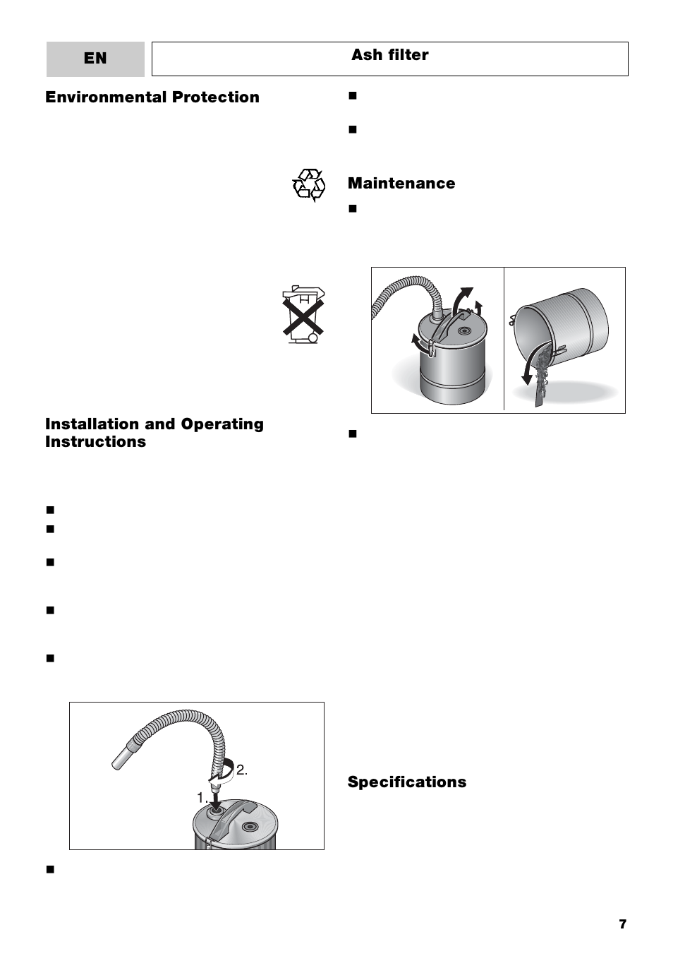 Karcher Filtr na hrubé nečistoty a popel Basic User Manual | Page 7 / 60