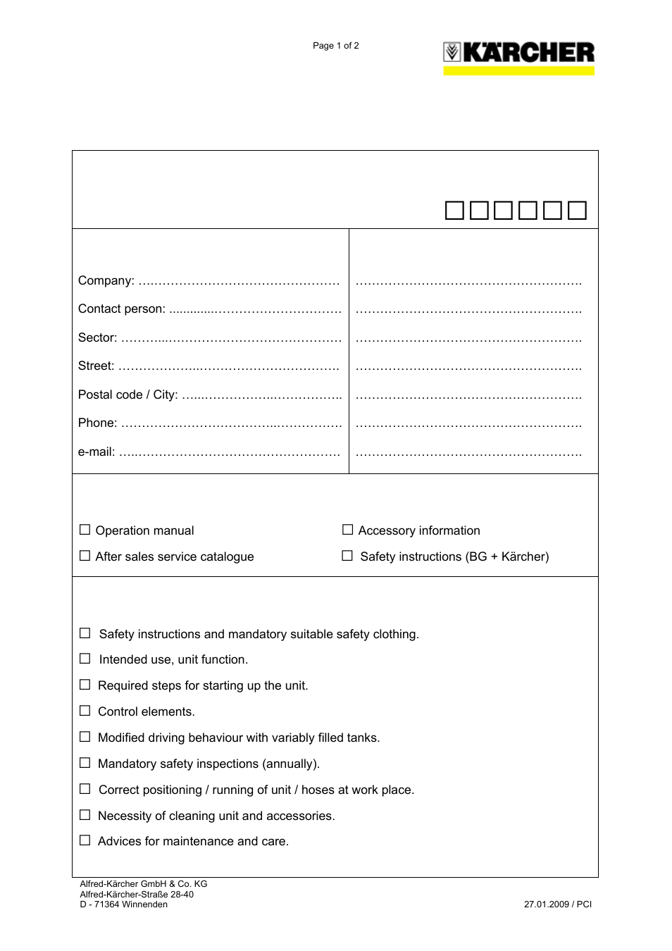 Karcher HDS 17-60 De Tr1 User Manual | 2 pages