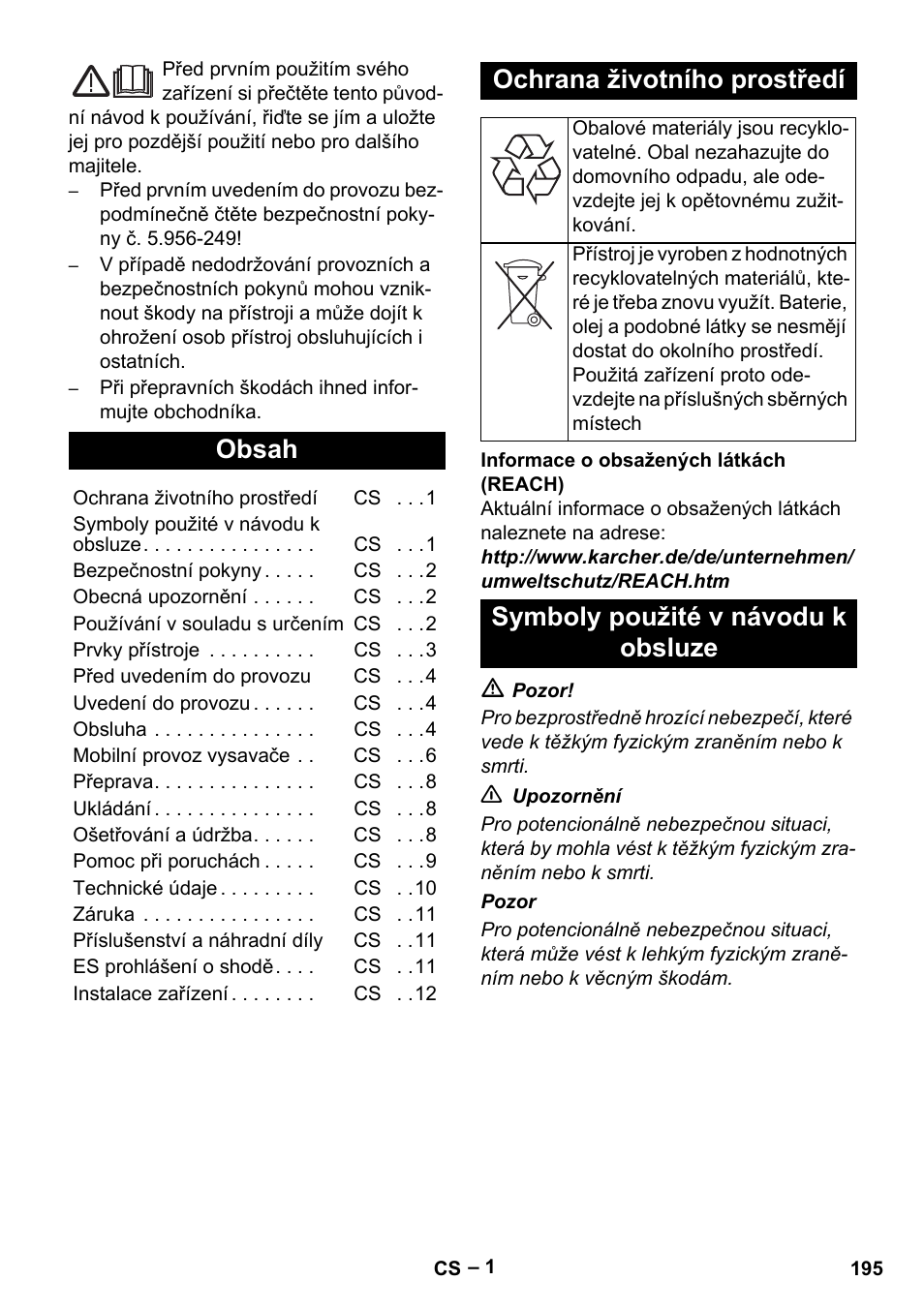 Karcher SB V1 Eco User Manual | Page 195 / 356