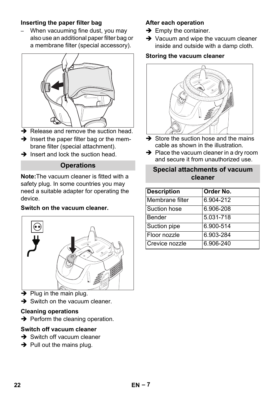 Karcher SB V1 Eco User Manual | Page 22 / 356