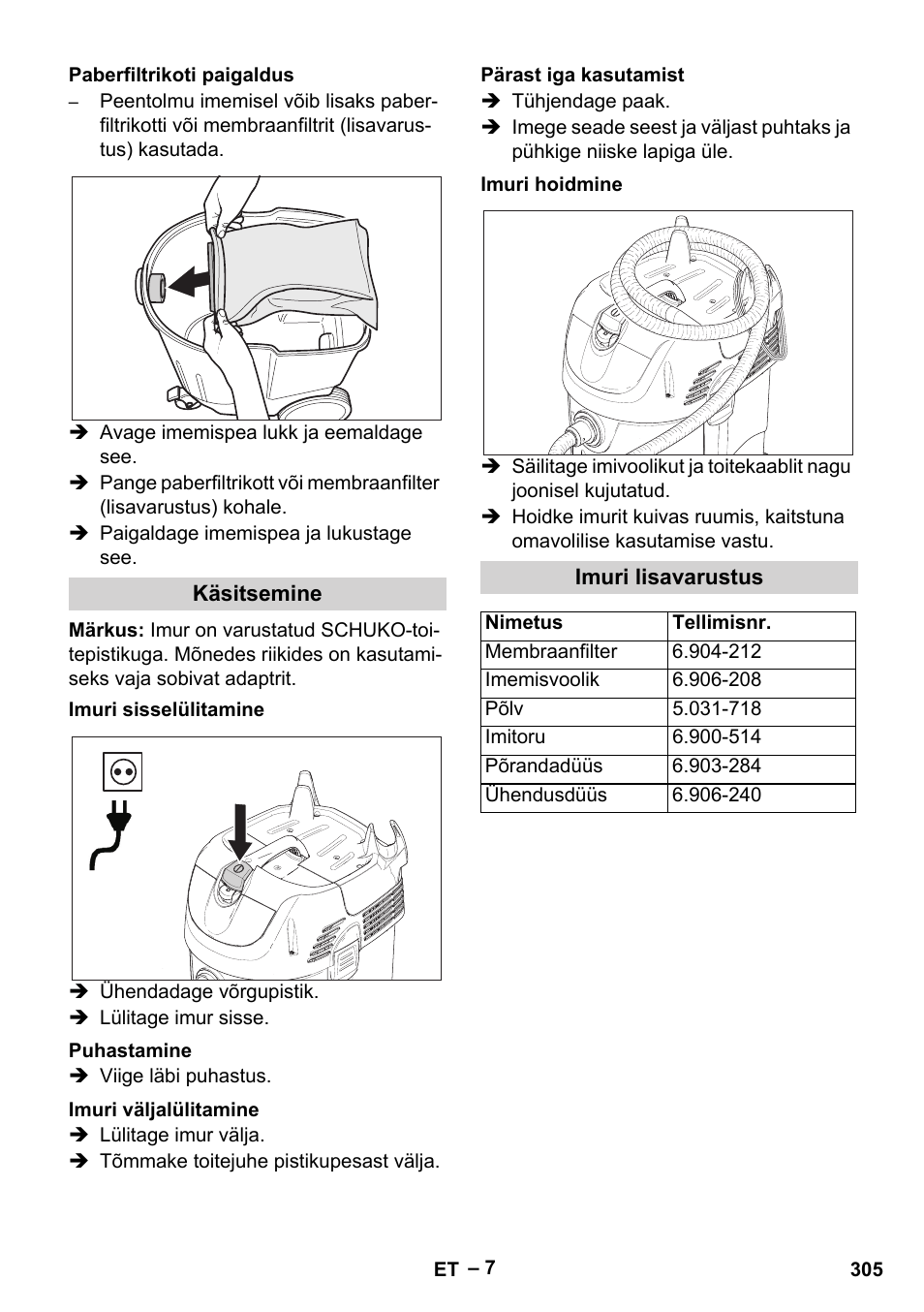 Karcher SB V1 Eco User Manual | Page 305 / 356