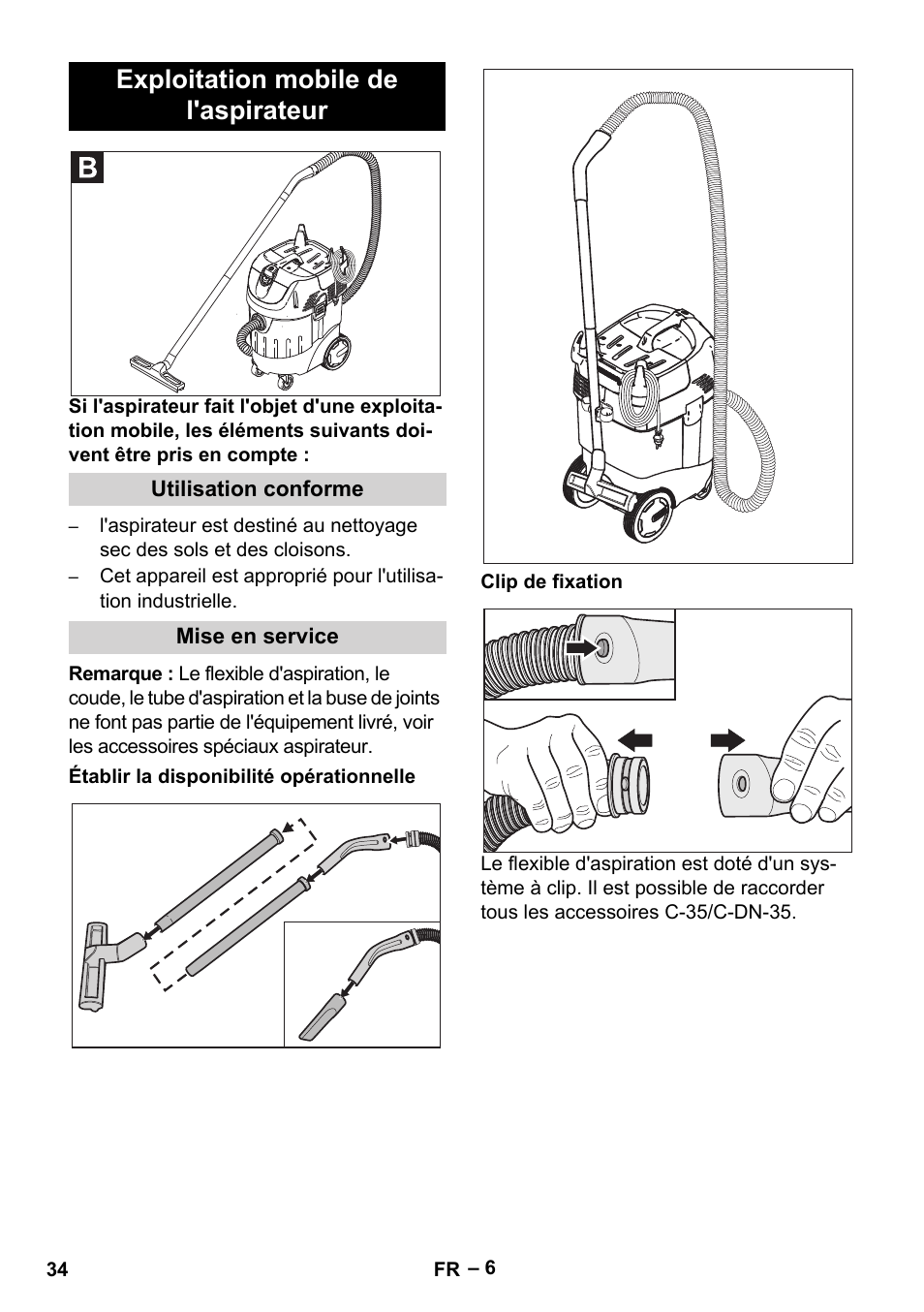 Exploitation mobile de l'aspirateur | Karcher SB V1 Eco User Manual | Page 34 / 356