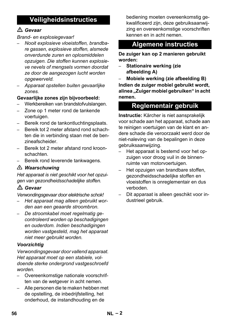 Karcher SB V1 Eco User Manual | Page 56 / 356