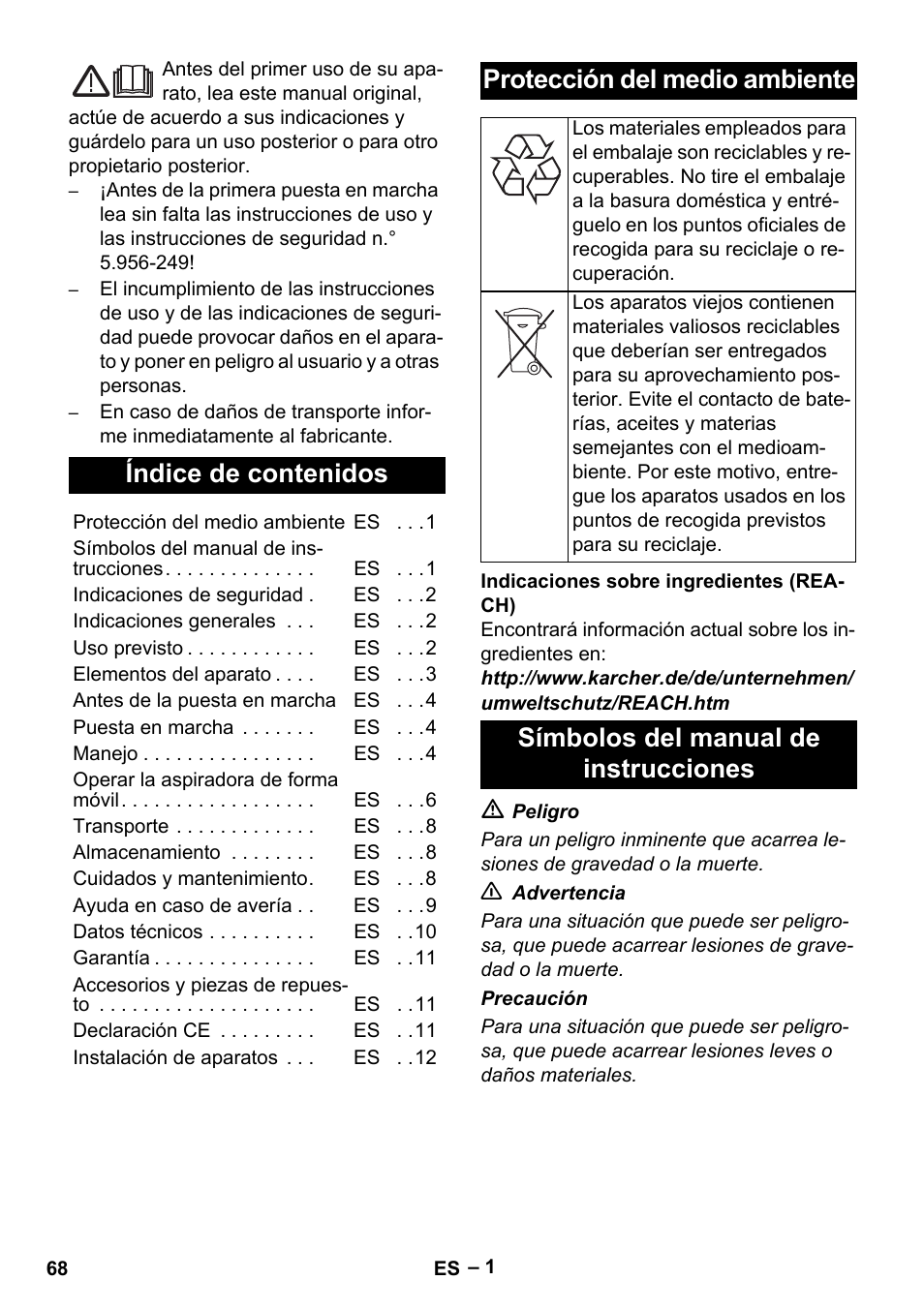 Karcher SB V1 Eco User Manual | Page 68 / 356