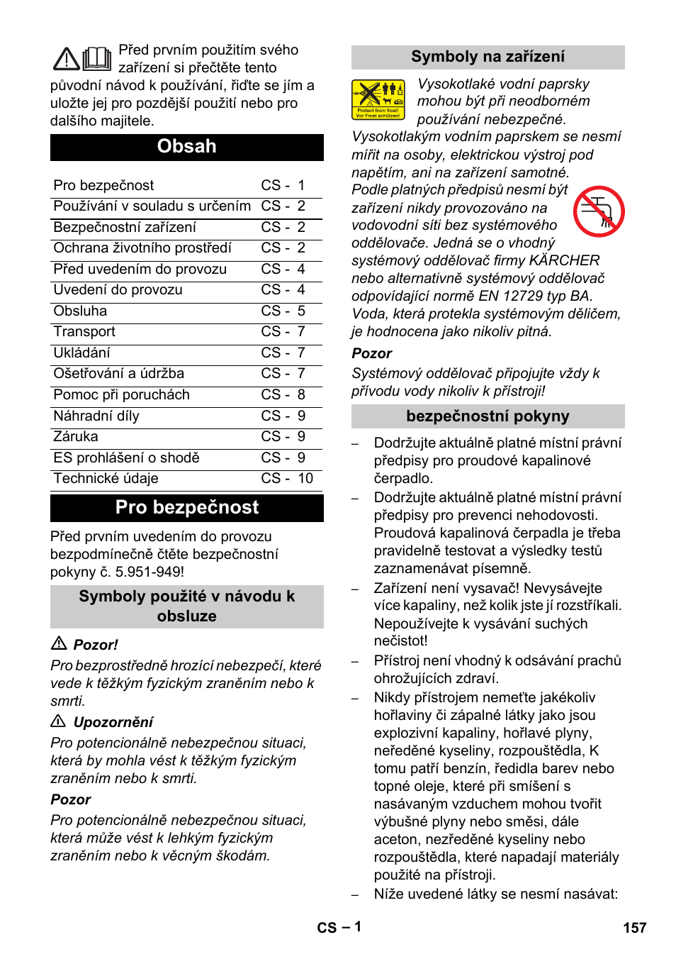 Karcher Vysokotlaký čistič AP 100-50 M antr- User Manual | Page 157 / 294