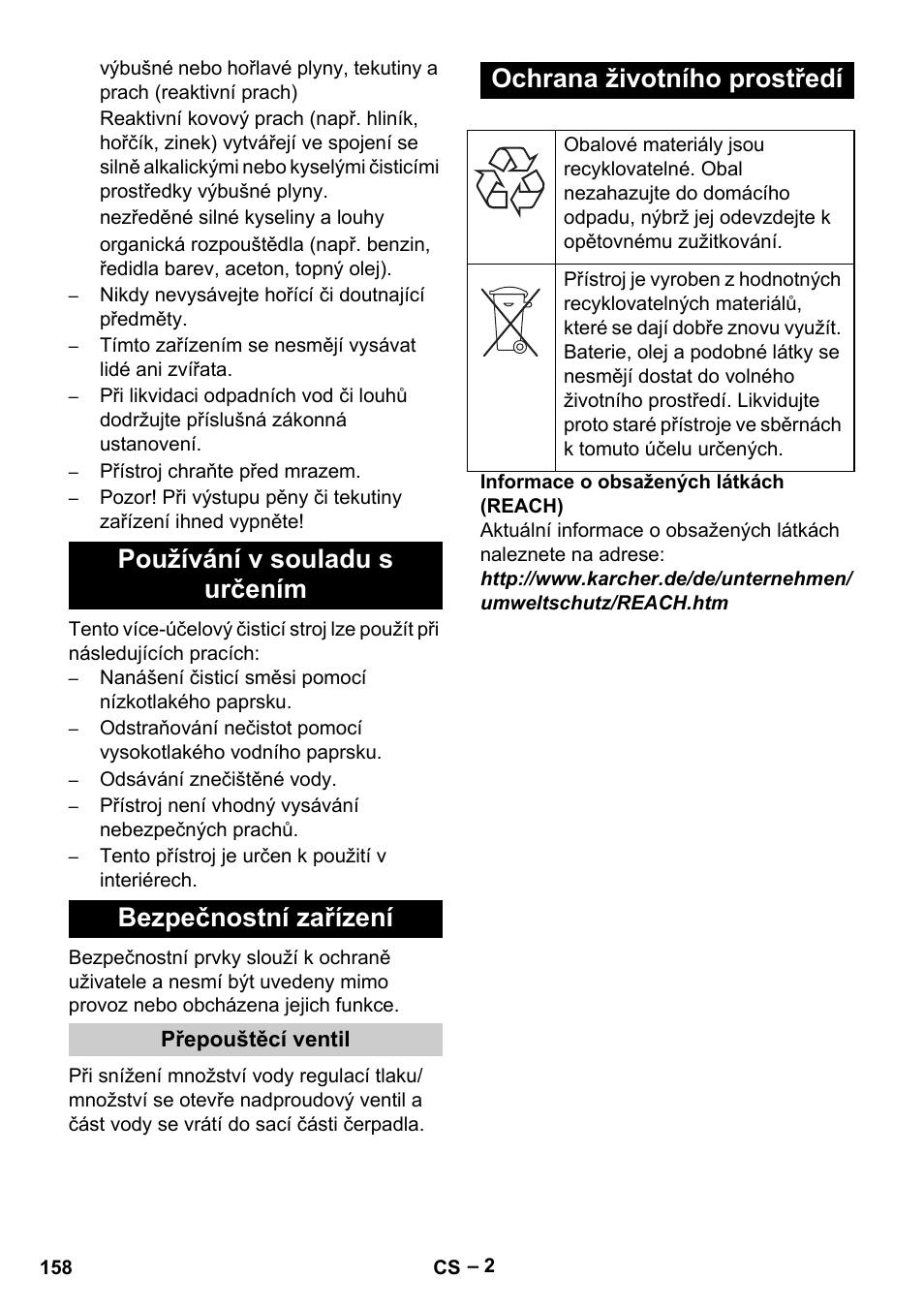 Ochrana životního prostředí | Karcher Vysokotlaký čistič AP 100-50 M antr- User Manual | Page 158 / 294