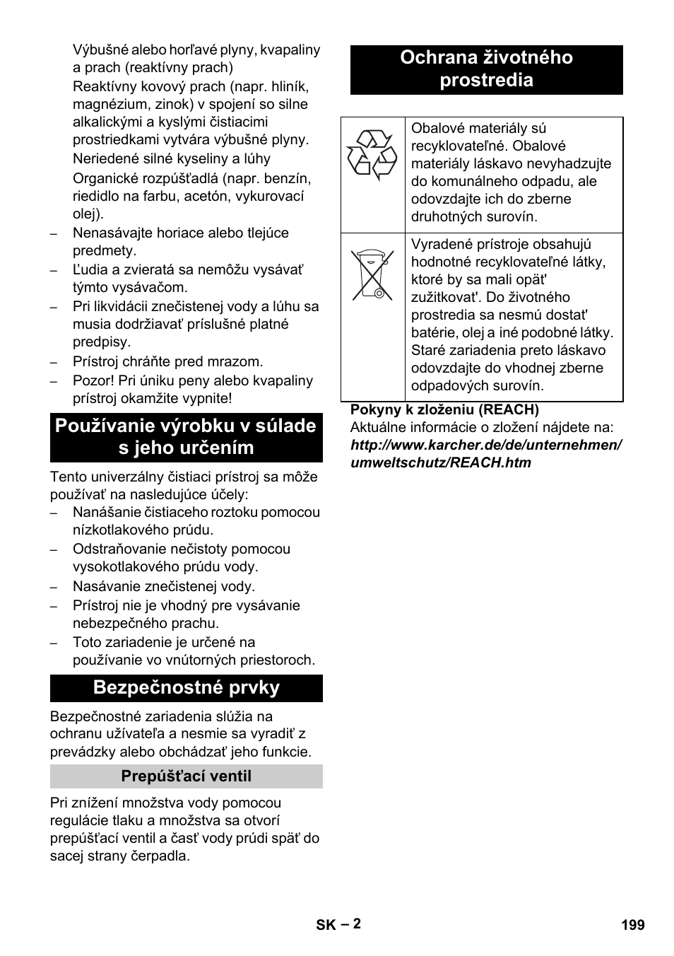 Ochrana životného prostredia | Karcher Vysokotlaký čistič AP 100-50 M antr- User Manual | Page 199 / 294