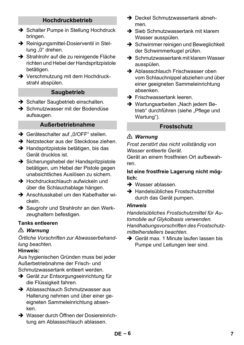 Karcher Vysokotlaký čistič AP 100-50 M antr- User Manual | Page 7 / 294