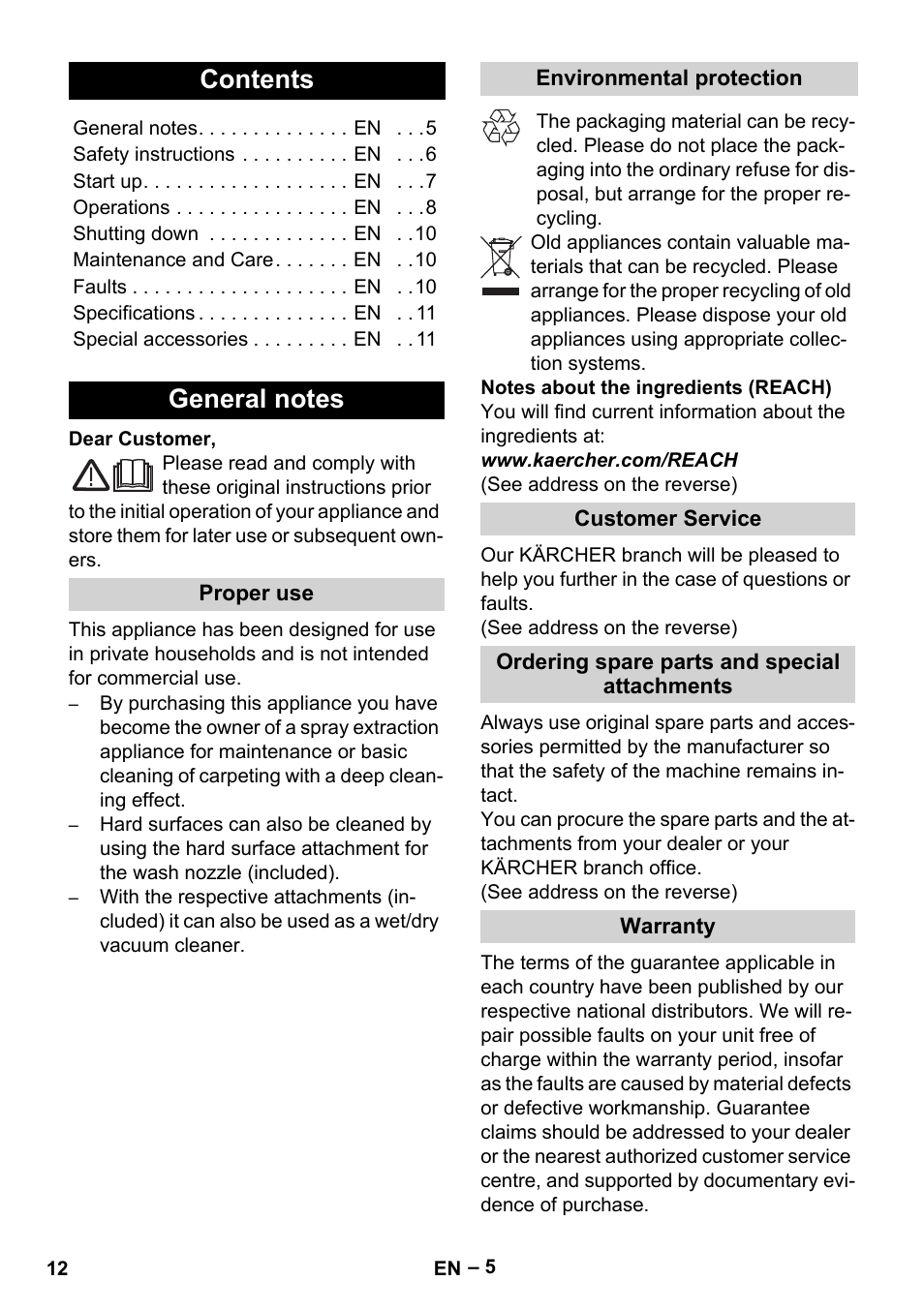 Karcher SE 4002 User Manual | Page 12 / 226