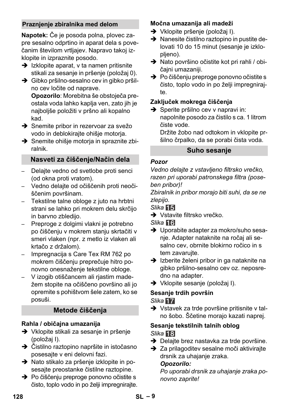 Karcher SE 4002 User Manual | Page 128 / 226