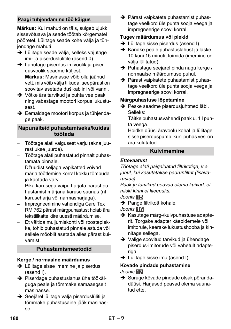 Karcher SE 4002 User Manual | Page 180 / 226