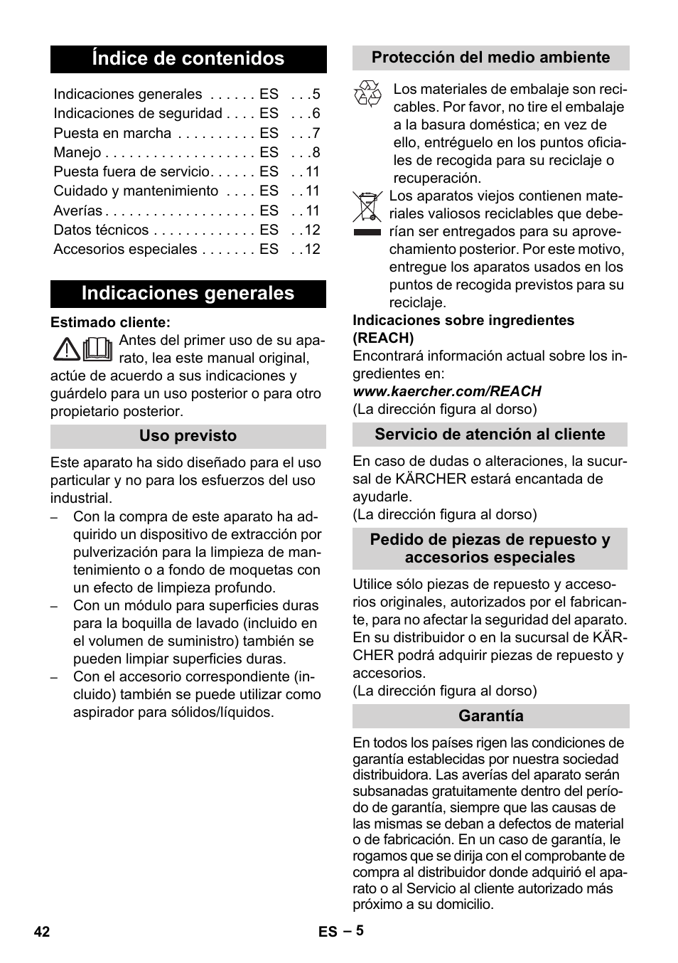 Karcher SE 4002 User Manual | Page 42 / 226