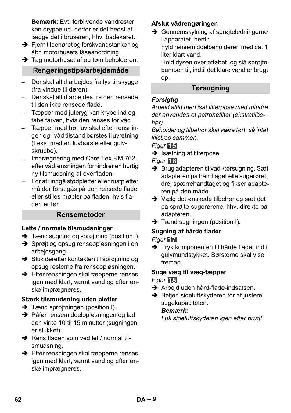 Karcher SE 4002 User Manual | Page 62 / 226