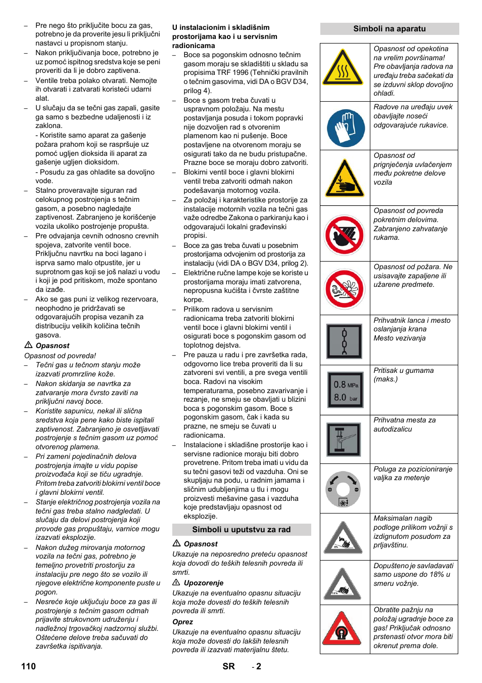 Karcher KM 130-300 R Lpg User Manual | Page 110 / 152