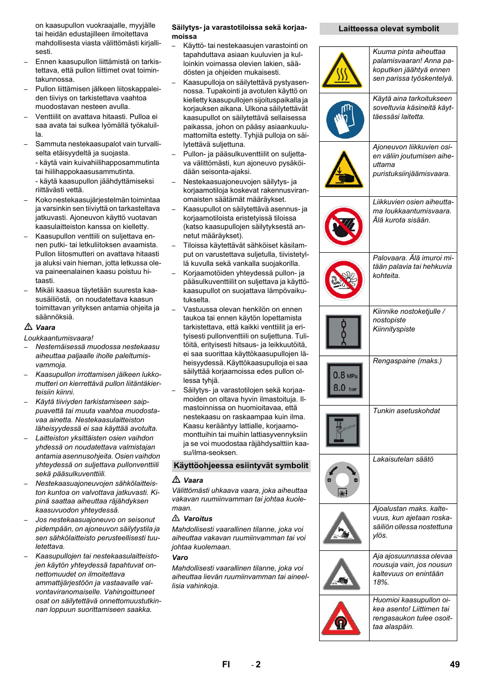 Karcher KM 130-300 R Lpg User Manual | Page 49 / 152