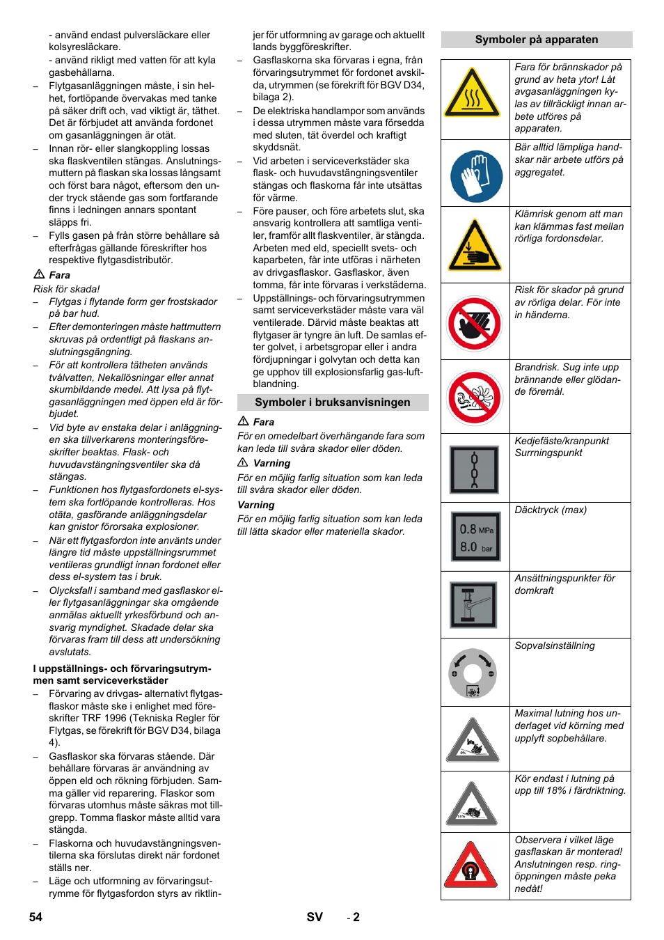 Karcher KM 130-300 R Lpg User Manual | Page 54 / 152