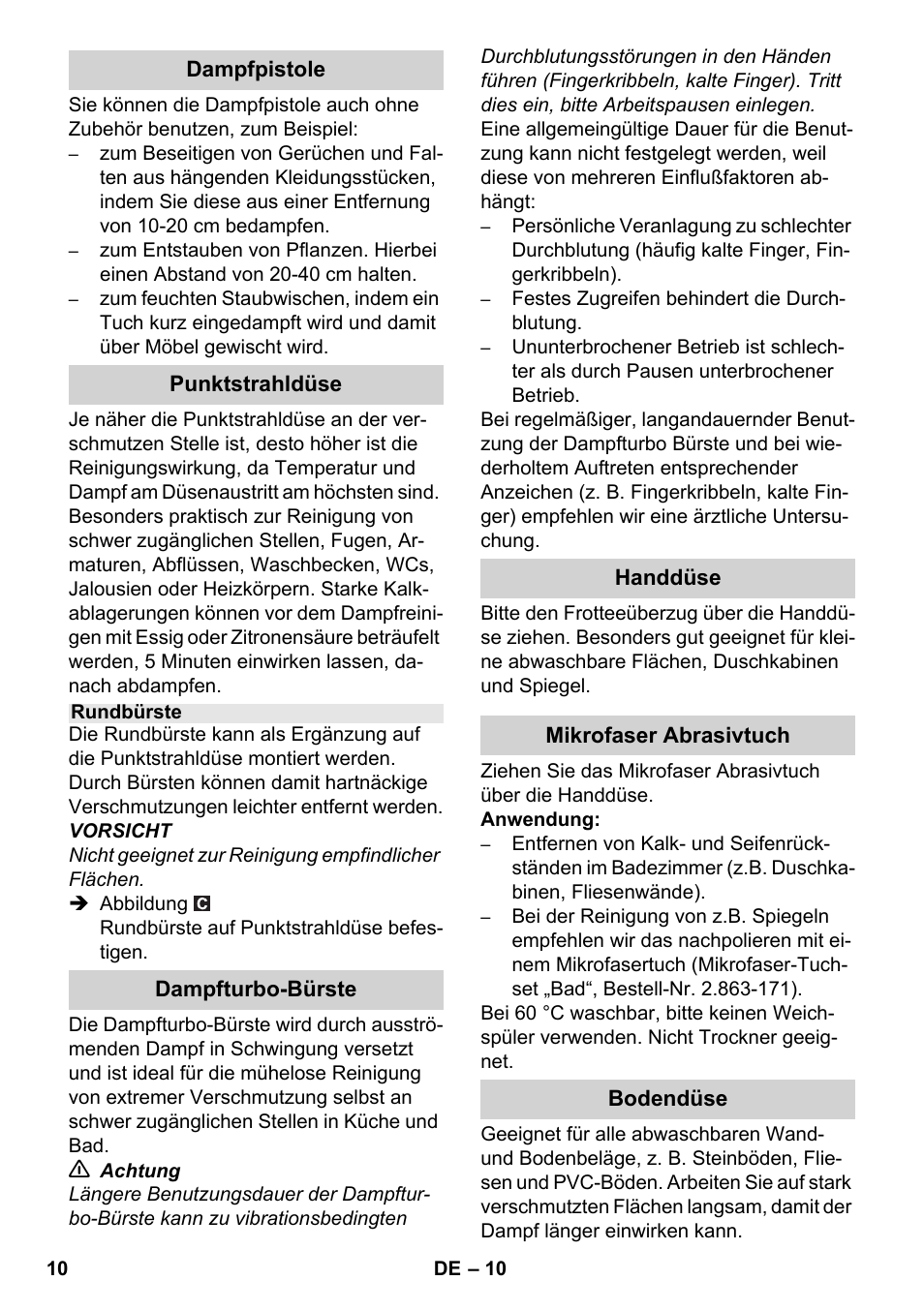 Karcher SC 2-550 C EU User Manual | Page 10 / 278