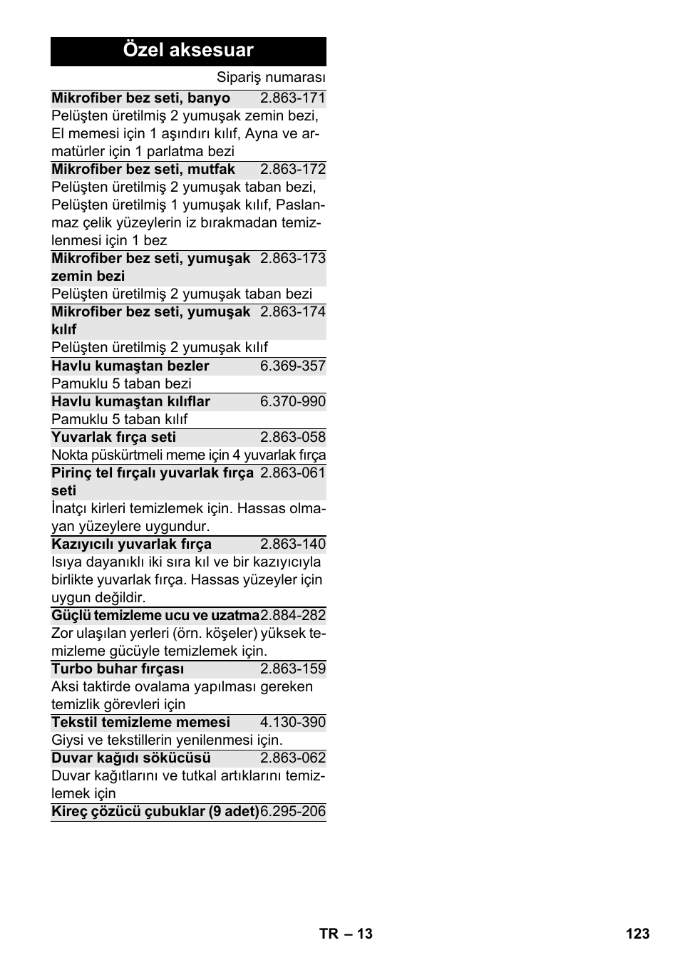 Özel aksesuar | Karcher SC 2-550 C EU User Manual | Page 123 / 278