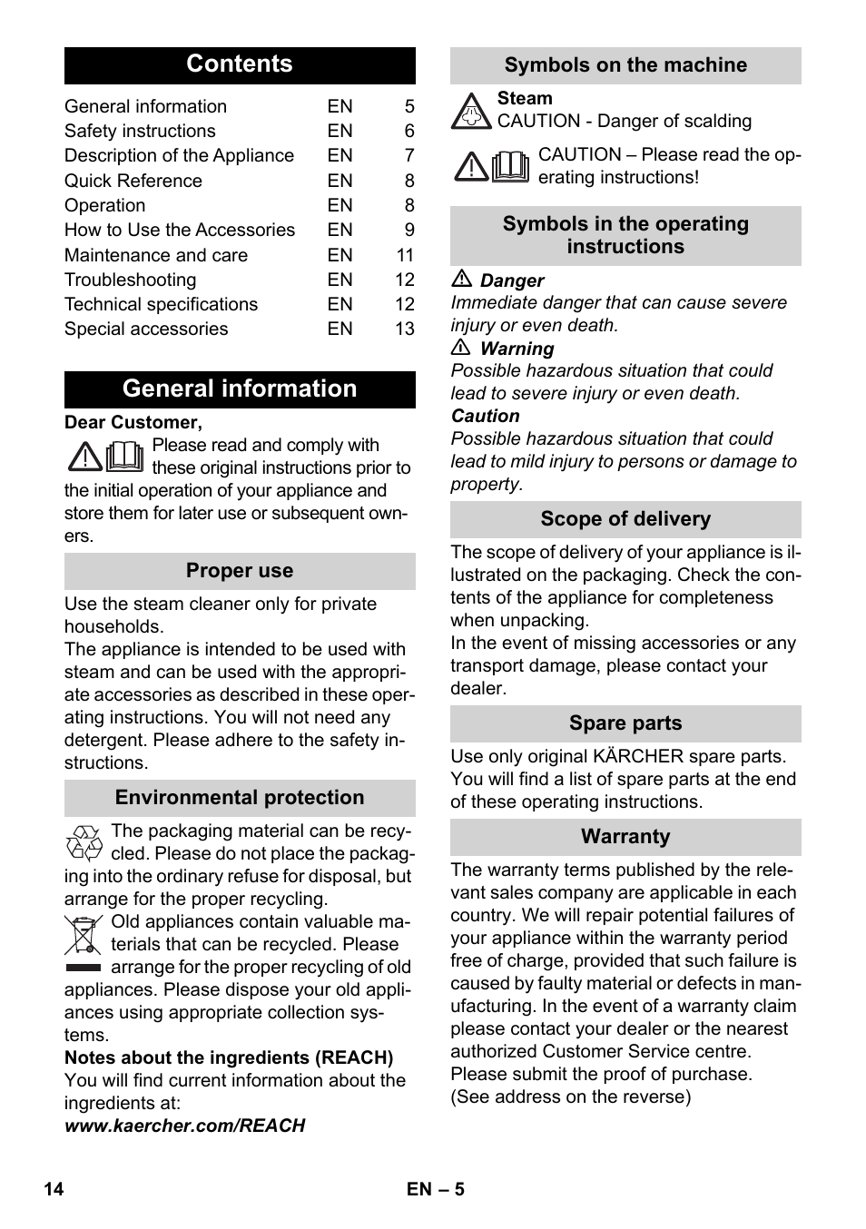 Karcher SC 2-550 C EU User Manual | Page 14 / 278