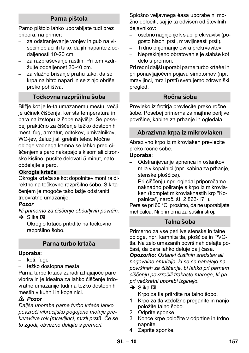 Karcher SC 2-550 C EU User Manual | Page 157 / 278