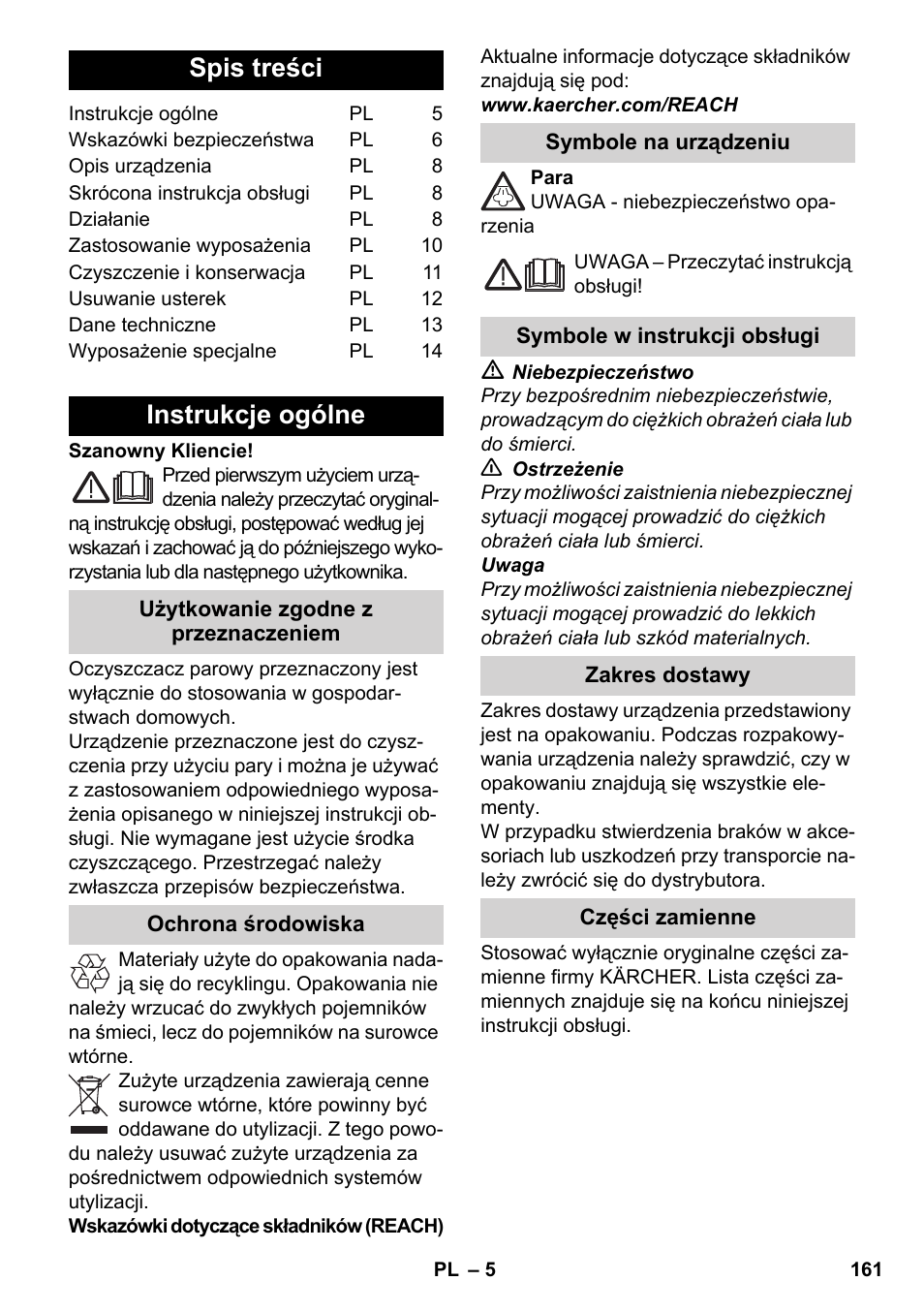 Karcher SC 2-550 C EU User Manual | Page 161 / 278