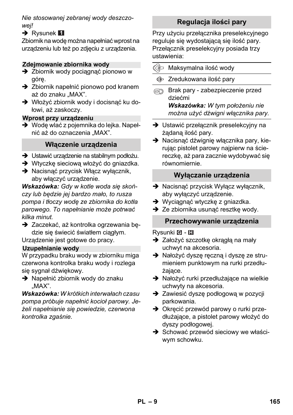 Karcher SC 2-550 C EU User Manual | Page 165 / 278