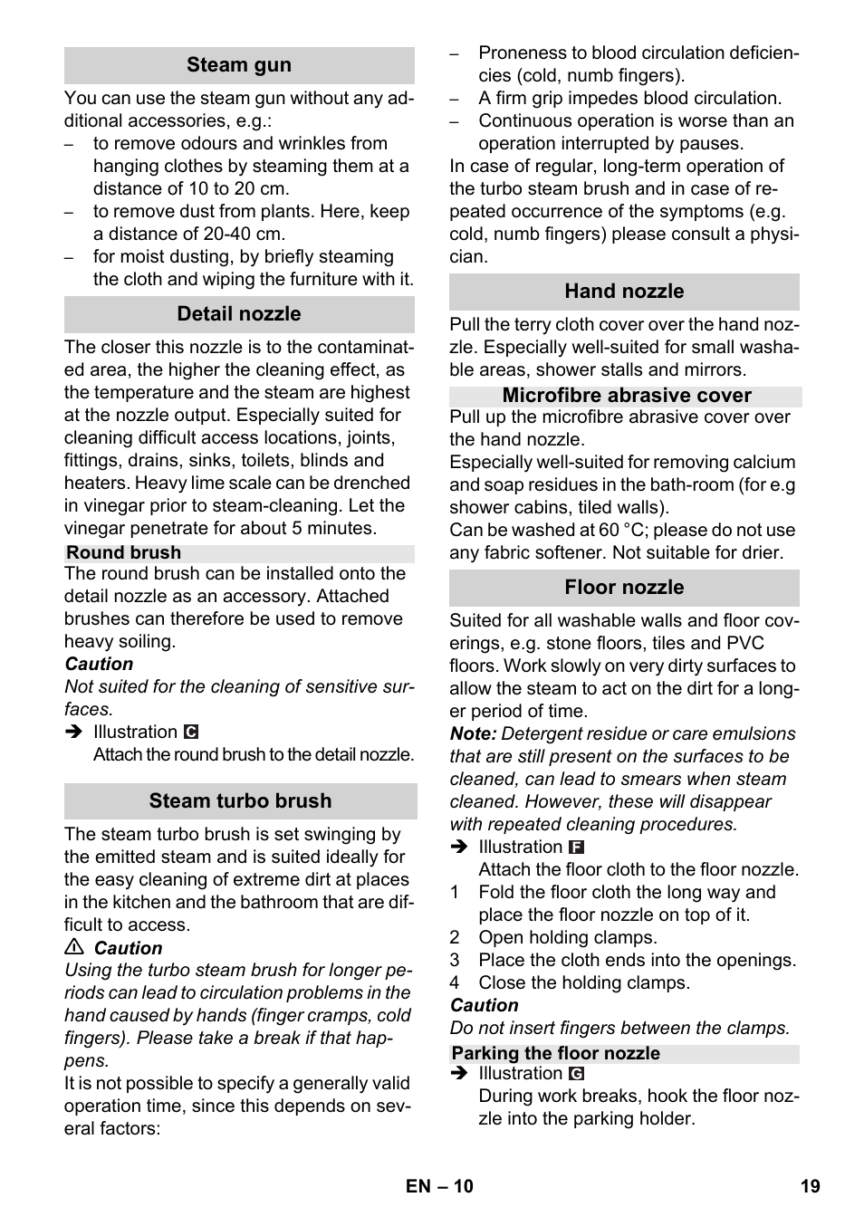 Karcher SC 2-550 C EU User Manual | Page 19 / 278